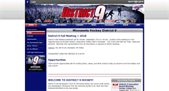 Desktop Screenshot of mndistrict9hockey.com