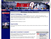 Tablet Screenshot of mndistrict9hockey.com
